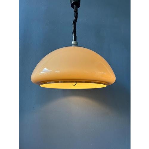 Vintage Space Age Mushroom Pendant Lamp from Dijkstra For Sale - Image 5 of 12