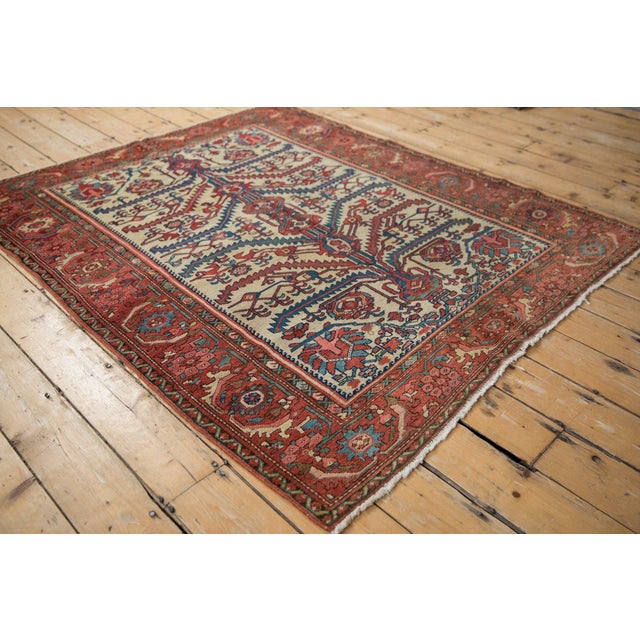 Antique Fine Malayer Square Rug - 4'11" x 6' For Sale - Image 11 of 11