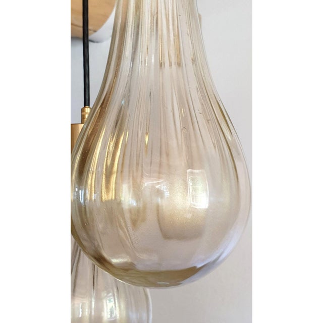 1970s Atttributed to Mazzega Murano Glass Pendant Chandelier For Sale - Image 12 of 13
