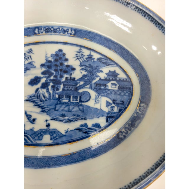 19th Century Chinese Export Chinoiserie Blue and White Nanking Bowl For Sale In New York - Image 6 of 11