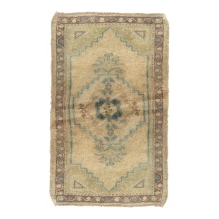 1950s Vintage Turkish Yastik Area Rug, 1'10 X 2'11 For Sale