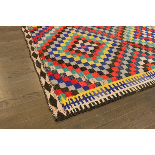 Red Mid 20th Century Vintage Kilim Wool Rug For Sale - Image 8 of 10