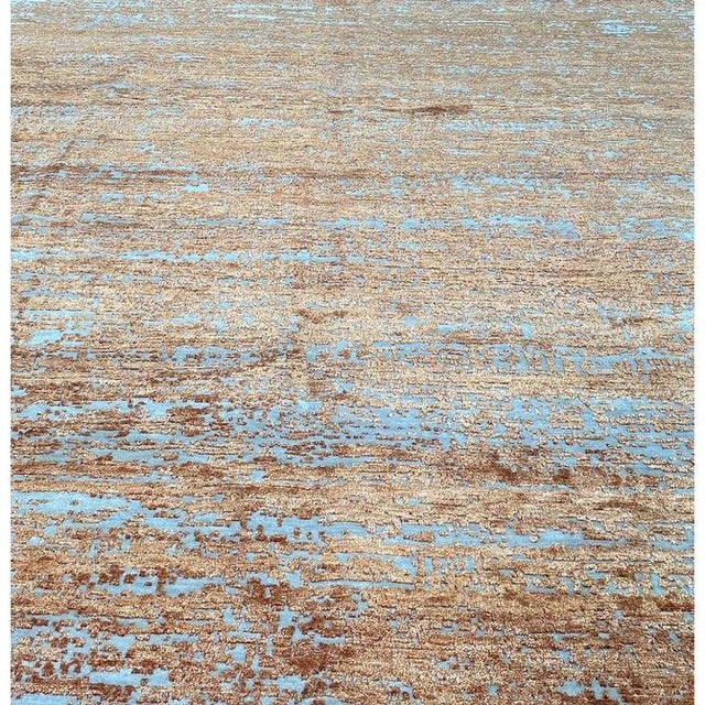 Textile 1990s Handwoven Modern Abstract Area Rug 8x10 For Sale - Image 7 of 9