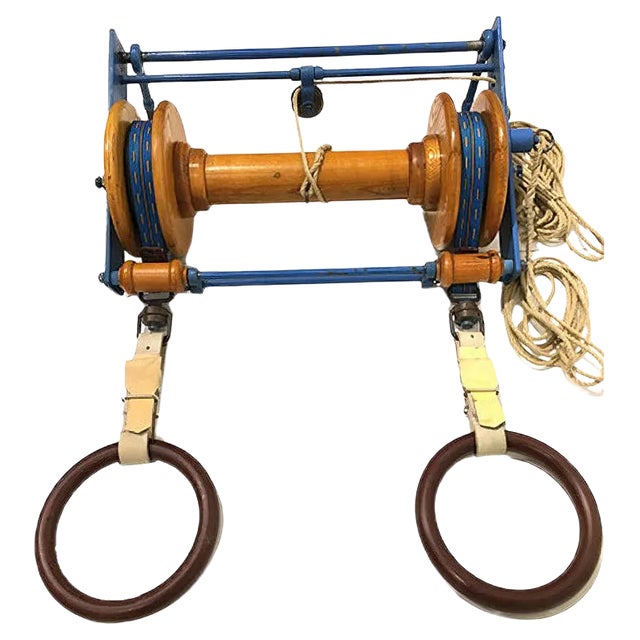 Vintage Gym Rings, 1940s For Sale