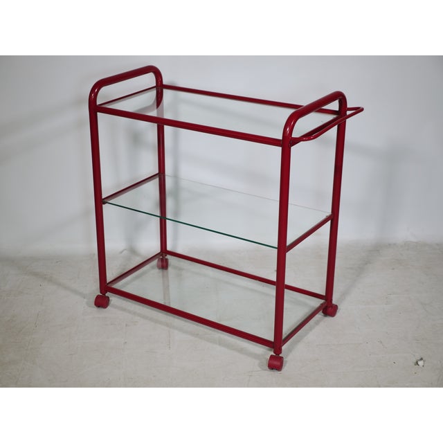 Vintage Metal and Glass Trolley, 1980s For Sale - Image 9 of 9