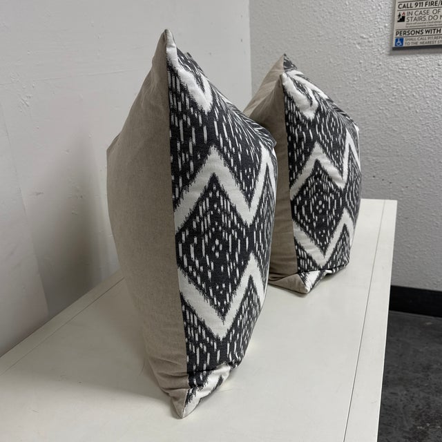 Thom Filicia for Eastern Accents Artemis Ikat Accent Pillows, Pair For Sale - Image 4 of 12