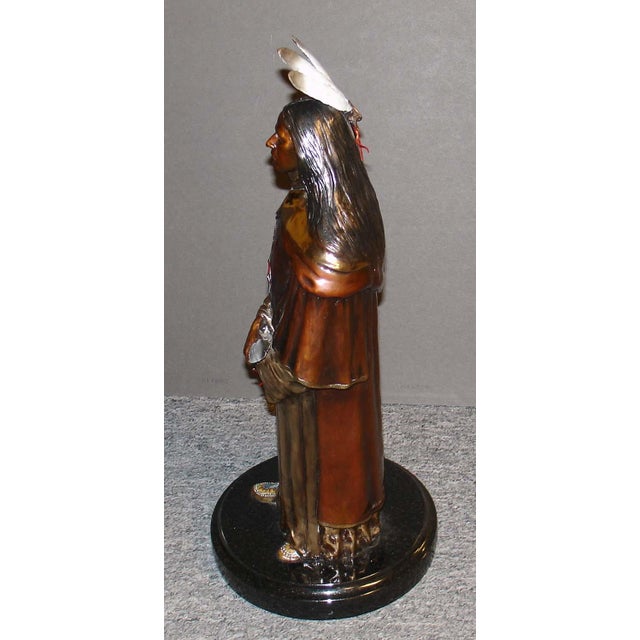 "White Man's Medicine " - bronze Hand Signed and Numbered by the artist (see photo) Dimensions: 18" H x 7.5" D x 8" W...