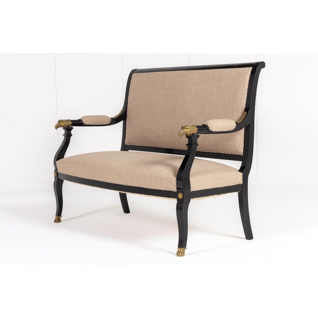 French Empire Style Ebonised Sofa, 1890s For Sale - Image 9 of 9