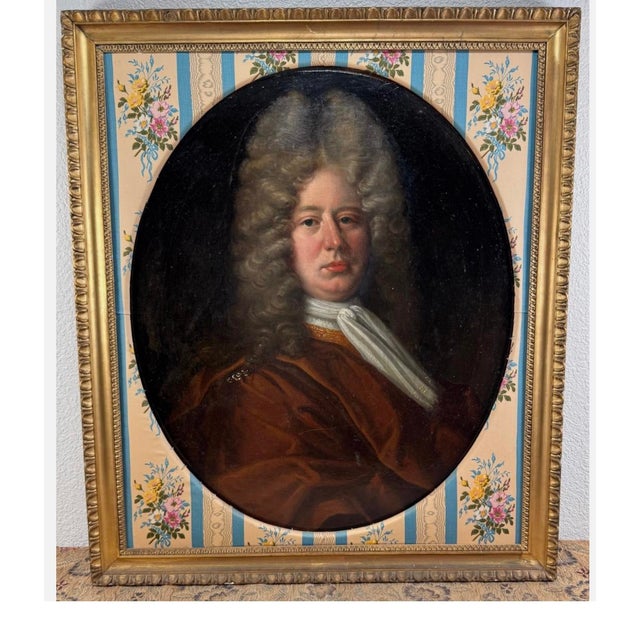 Portrait of a Baroque Gentleman Early 18th Century English School Oil on Canvas For Sale - Image 15 of 18