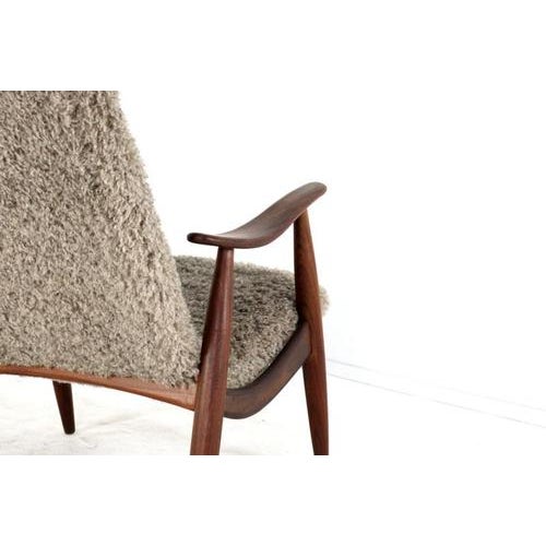 Wood Vintage Brown Lounge Chair For Sale - Image 7 of 15