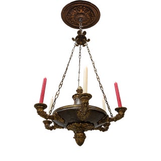 Antique Neo-Renaissance Greenman Candle Chandelier, 1980s For Sale