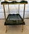 Mid-Century Modern Lacquer & Brass Scalloped Bar Cart For Sale - Image 3 of 10