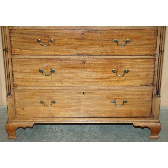 Large Sheraton Revival Chippendale Hardwood Chest of Drawers, 1860s For Sale - Image 9 of 18