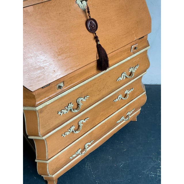 Vintage Regency Carved Detail Secretary Desk For Sale - Image 9 of 9