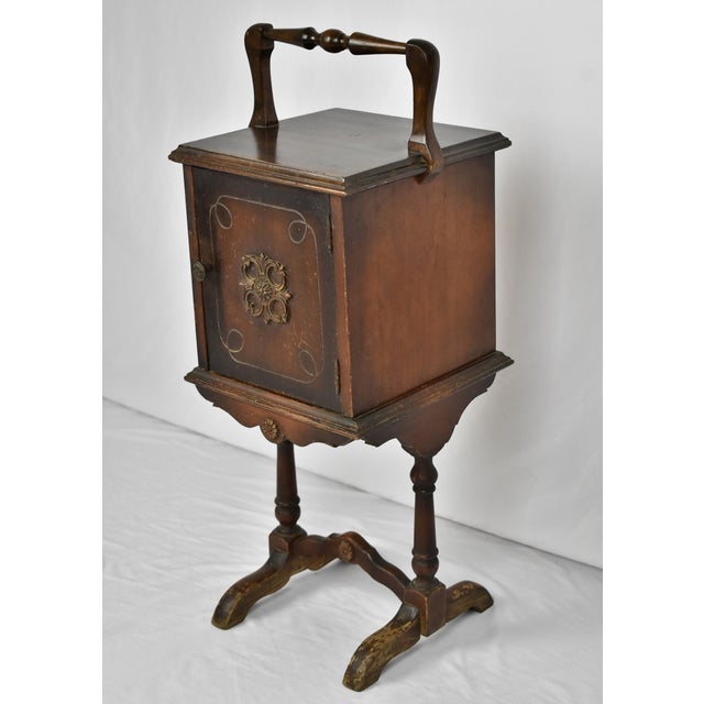 Antique Copper Lined Humidor Smoking Stand For Sale In Philadelphia - Image 6 of 11