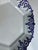 Vintage White Hexagonal Ceramic Serving Dish With Cobalt Blue & Gold Trim For Sale - Image 12 of 16