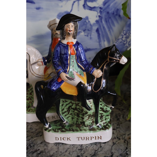1960s Staffordshire-Style Dick Turpin & Tom King Figures – Pair For Sale - Image 14 of 18