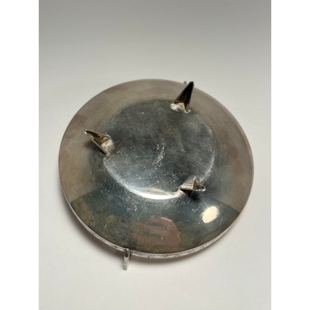 Rare Vintage 1960s Ussr Armenian 875 Silver Gilt Bowl Two Handles 168g For Sale - Image 4 of 10