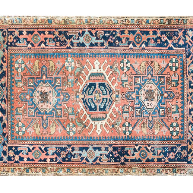 Early 20th Century Persian Heriz Rug For Sale - Image 9 of 16