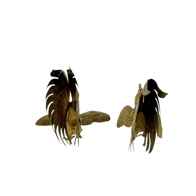 Set of 2 Mid 20th Century Brass Roosters For Sale - Image 13 of 14