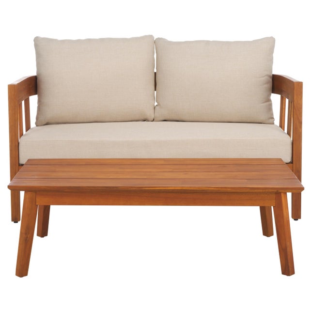 Owen Loveseat + Table, Natural/Taupe For Sale - Image 9 of 9
