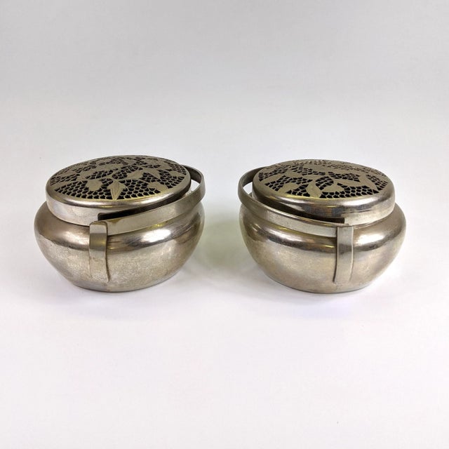 Mid 19th Century 19th Century White Brass Hand Warmers - a Pair For Sale - Image 5 of 10