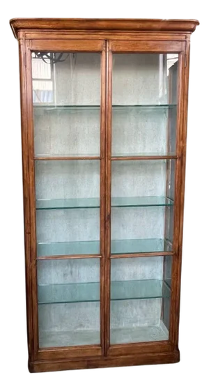 French Wood & Glass Display Cabinet, 20th Century