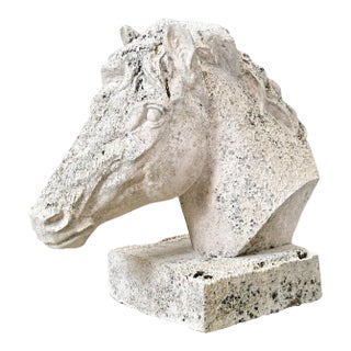 Early 20th Century English Equestrian Bust of a Horse's Head For Sale