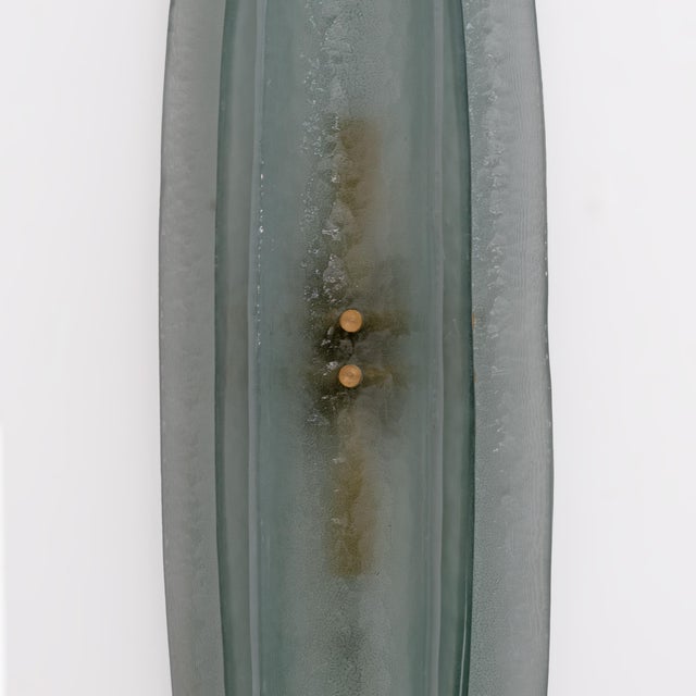 Green Mid-Century Modern Aqua Green Murano Glass Sconces, 2000, Set of 2 For Sale - Image 8 of 10