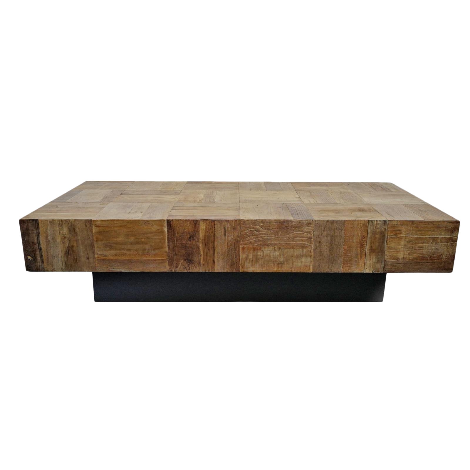 Modern Block Parquet Coffee Table Chairish