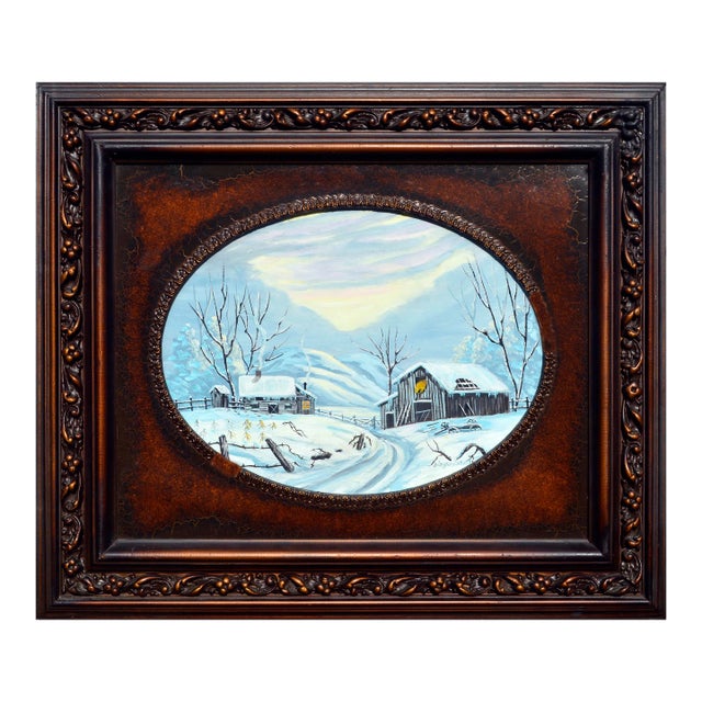 Vintage Winter Wonderland Landscape by Ginger Sammell For Sale