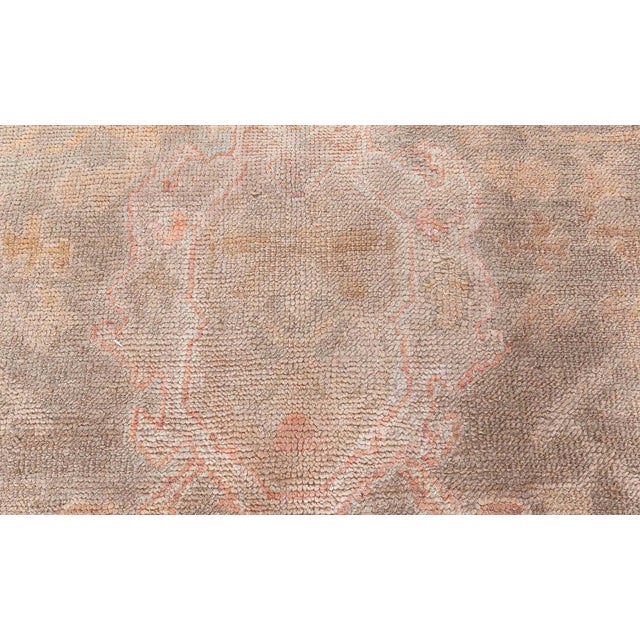 Antique Turkish Oushak Rug For Sale - Image 9 of 10