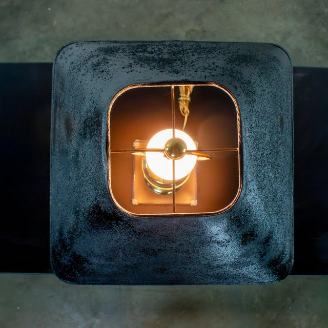 Late 20th Century Neoclassic Revival Lucite and Brass Candlestick Table Lamp For Sale - Image 17 of 18