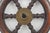 Nautical Vintage Wood Six Spoke Ship Steering Wheel For Sale - Image 3 of 8