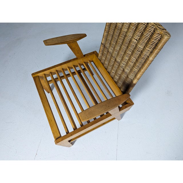 Set of Beech and Rattan Chair with Ottoman from Úľuv, 1960s For Sale - Image 13 of 18