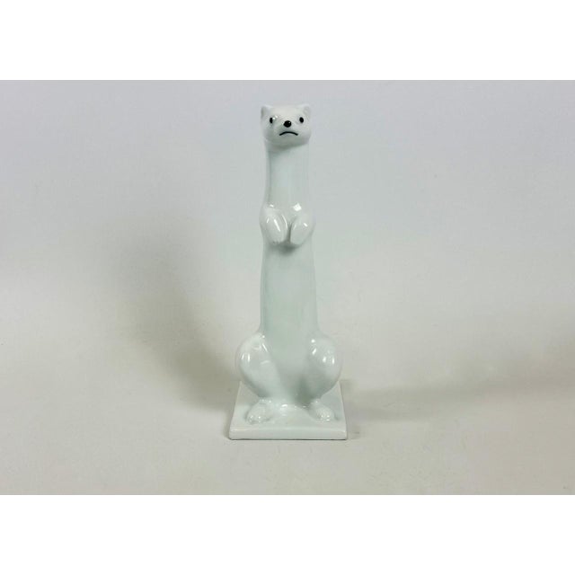 Ceramic Porcelain Ermine Figurine by Tor Vaa for Porsgrund, 1960s For Sale - Image 7 of 13