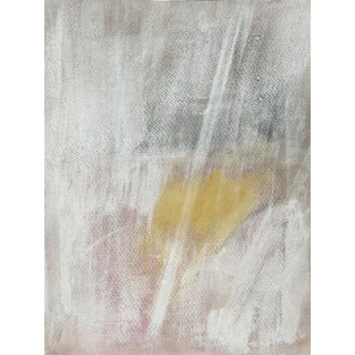 Threshold of Memory II - Original Drawing Charcoal Art by Carrie Bergey Magenta Yellow White Grey For Sale
