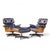 Charles and Ray Eames for Herman Miller Mid Century Eames Walnut Lounge Chairs - Pair with Ottoman Each chair measures:...