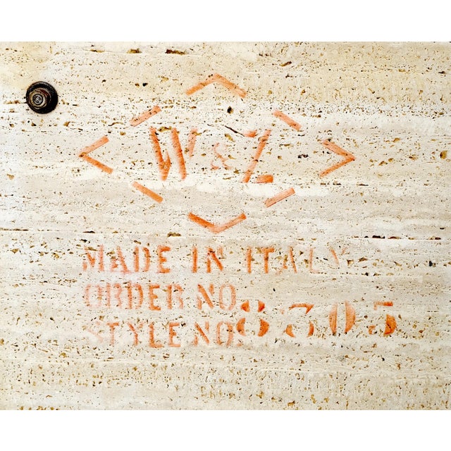 Brown Pair Sculptural 1970s Walnut Travertine Tops Step Side End Tables Singer Sons For Sale - Image 8 of 18