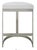 Contemporary Ivanna Counter Stool, Silver - White For Sale - Image 3 of 6