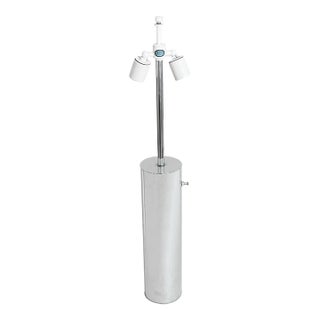 Nessen Studio, Cylindrical Chrome Table Lamp For Sale