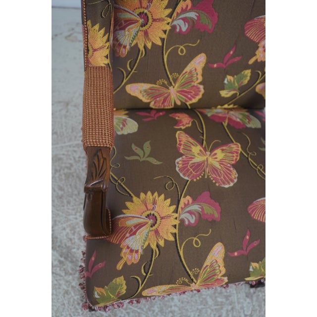 1990s Ball & Claw Wing Back Open Armchair For Sale - Image 5 of 18