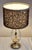 1980s Vintage Table Lamp with Twisted Crystal Glass Base in Brass Mounting and Sequined Shade from Lamplove, 1980s For Sale - Image 5 of 10