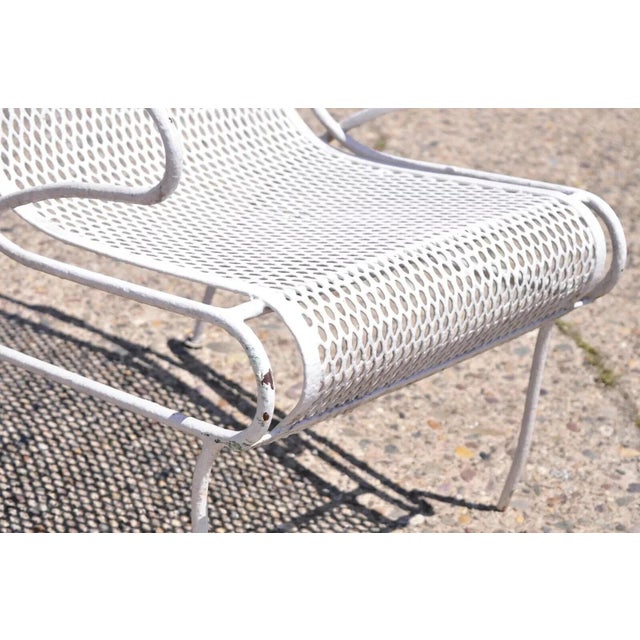 Vintage Russell Woodard Sculptura Wrought Iron Patio Arm Chair, Attributed For Sale - Image 11 of 12