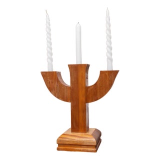 Candleholder in Wood, Italy, 1950s For Sale