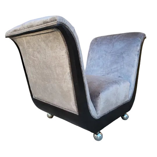 Art Deco Late 20th Century Art Deco Guglielmo Ulrich Style Scuptural Benches Newly Reupholstered - Pair For Sale - Image 3 of 8