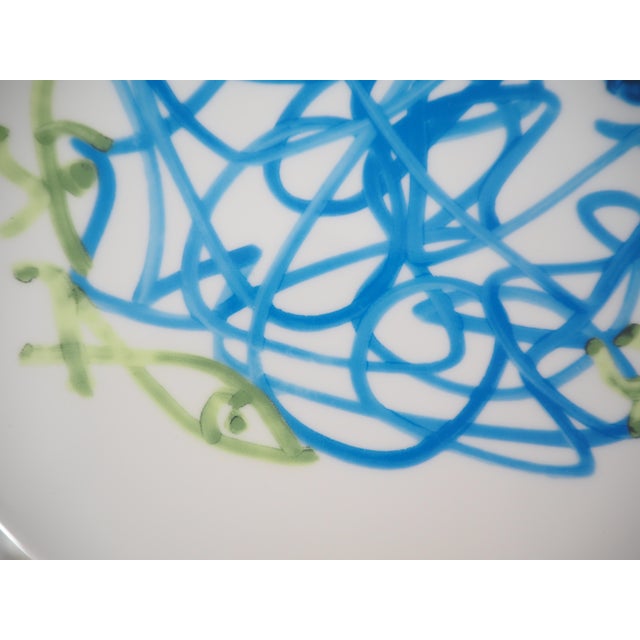 Zao Wou-Ki, Marine Life: Circle of Fish, Silkscreen on Porcelain For Sale - Image 6 of 8