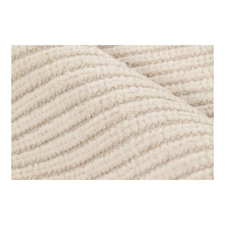Oversized Rug & Kilim’s Modern Textural Rug in Cream White with Ribbed Stripes - 5x8 For Sale