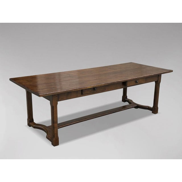 Large 19th Century French Oak Farmhouse Dining Table, 1880 For Sale - Image 12 of 12