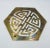 Vintage 1970s Asian Chinoiserie Brass Hexagon Trivet For Sale - Image 4 of 4
